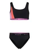 Colorblock Bralette Set Bikini Black Roxy