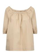 Sc-Rachelle Tops Blouses Long-sleeved Beige Soyaconcept