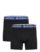 Cotton Stretch Boxer 2P Boxershorts Black Björn Borg
