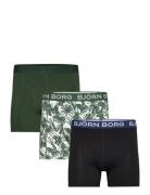Cotton Stretch Boxer 3P Boxershorts Green Björn Borg