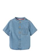 Nmmfido Ss Dnm Shirt 3950-Ky H Tops Shirts Short-sleeved Shirts Blue N...