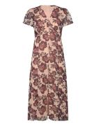 Elyse S/S Tea Dress Knælang Kjole Pink French Connection