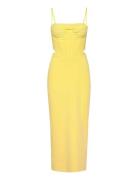 Martini Midi Dress Knælang Kjole Yellow Bardot