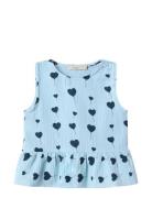 Love Ss Top Tops T-shirts Sleeveless Blue Fliink