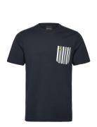 Stripe Pocket T-Shirt Tops T-Kortærmet Skjorte Black Lyle & Scott