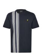 Deck Stripe T-Shirt Tops T-Kortærmet Skjorte Black Lyle & Scott