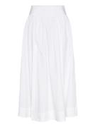 Poplin Skirt Skirts Knee-length & Midi Skirts White Gina Tricot