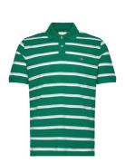 Striped Ss Polo Designers Polos Short-sleeved Green GANT