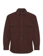 Cotton Linen Work August Shirt Tops Overshirts Brown Mads Nørgaard