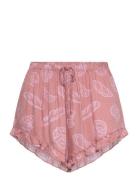 Short Vis Satin Ruffle Pyjamas Nattøj Pink Hunkemöller