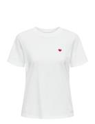 Jdypisa S/S Print Top Jrs Noos Tops T-shirts & Tops Short-sleeved Whit...