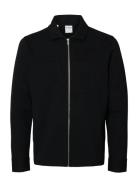 Slhjackie Sweat Zip Jacket Noos Tynd Jakke Black Selected Homme