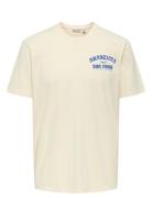 Onsita Ss Reg Tee Tops T-Kortærmet Skjorte Cream ONLY & SONS