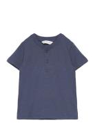 Butt D Cotton T-Shirt Tops T-Kortærmet Skjorte Navy Mango