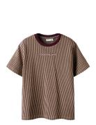 Nkmharis Ss Nreg Top Tops T-Kortærmet Skjorte Brown Name It