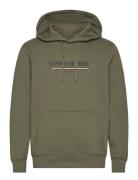 Brand Love Hilfiger Hoodie Tops Sweatshirts & Hoodies Hoodies Khaki Gr...