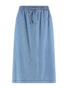 Skirt Woven Long Skirts Knee-length & Midi Skirts Blue Gerry Weber