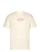 6 Eleven Print Ss Tshirt Tops T-Kortærmet Skjorte Cream SIXTH JUNE