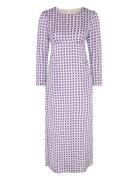 Fran Knælang Kjole Purple Olivia Rubin