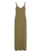 Long Lurex Dress Maxikjole Festkjole Green Mango