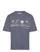 T-Shirt .-- Balance Tops T-Kortærmet Skjorte Blue Mango