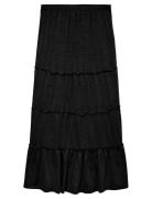 Vmjune Hw Ankle Skirt Jrs Ga Maxikjole Festkjole Black Vero Moda