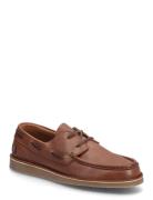 Meaden Leather Sejlersko Sko Brown Fred Perry