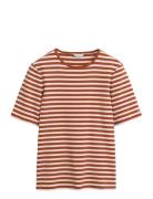 Slim Striped 1X1 Ribbed Ss T-Shirt Tops T-shirts & Tops Short-sleeved ...