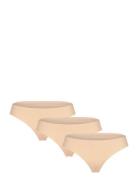 3-Pack Invisible Thong G-streng Undertøj Beige Hunkemöller