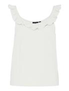 Pcsastina Sl Top Wvn Bc Tops T-shirts & Tops Sleeveless White Pieces