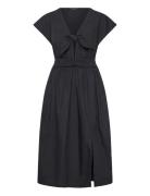 Barletta Poplin Tie Midi Dress Knælang Kjole Navy French Connection