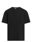 Tech Interlock T-Shirt Tops T-Kortærmet Skjorte Black Calvin Klein