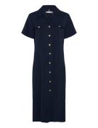 Vis Twill S/S Shirt Dress Dresses Shirt Dresses Navy Tommy Hilfiger