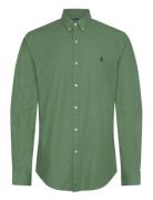 Slim Fit Stretch Poplin Shirt Tops Shirts Casual Green Polo Ralph Laur...