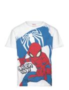 Tshirt Tops T-Kortærmet Skjorte White Spider-man