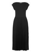 5X2 Rib Midi F&F Drs Knælang Kjole Black Tommy Hilfiger