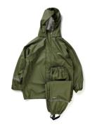 Basic Rainwear Set -Solid Pu Outerwear Rainwear Rainwear Sets Green Ce...