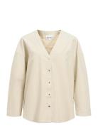 Objyale L/S Oz Shirt E Ss Fair Tops Shirts Long-sleeved Cream Object