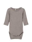 Nbfkab Ls Body Noos Bodies Long-sleeved Grey Name It