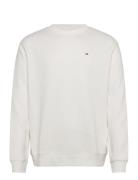 Tjm Reg S Flag Crew Ext Tops T-Langærmet Skjorte White Tommy Jeans