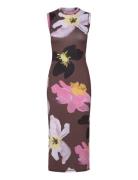 2244 Stocking Jersey, Elastic Tank Knælang Kjole Purple STINE GOYA