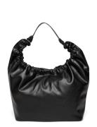 Gathered Tote Bag Bags Totes Black Gina Tricot