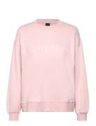 Embroidery Sweater Tops Sweatshirts & Hoodies Sweatshirts Pink Gina Tr...