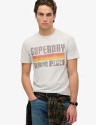 Japan Stripe Relaxed Tee Tops T-Kortærmet Skjorte White Superdry