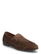 Hilfiger Flexible Suede Loafer Loafers Flade Sko Brown Tommy Hilfiger
