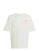 Mer Sp Gfxtee Y Tops T-Kortærmet Skjorte White Adidas Performance
