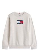 Tommy Script Flag Sweatshirt Tops Sweatshirts & Hoodies Sweatshirts Gr...