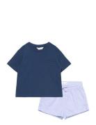 Striped Short Pyjamas Pyjamassæt Navy Mango