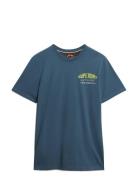Mountain Relaxed Tee Tops T-Kortærmet Skjorte Blue Superdry