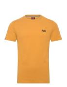 Essential Logo Emb Tee Tops T-Kortærmet Skjorte Yellow Superdry